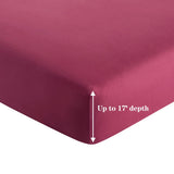 Marina Decoration Ultra Soft Silky Deep Pocket Solid Rayon from Bamboo All Season Bedding Pleated Sheet Set
