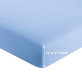 Marina Decoration Ultra Soft Silky Deep Pocket Solid Rayon from Bamboo All Season Bedding Pleated Sheet Set