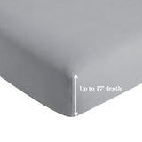Marina Decoration Ultra Soft Silky Deep Pocket Solid Rayon from Bamboo All Season Bedding Pleated Sheet Set