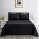 Marina Decoration Ultra Soft Silky Deep Pocket Solid Rayon from Bamboo All Season Bedding Pleated Sheet Set