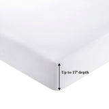 Marina Decoration Ultra Soft Silky Deep Pocket Solid Rayon from Bamboo All Season Bedding Pleated Sheet Set