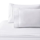 Marina Decoration Ultra Soft Silky Deep Pocket Solid Rayon from Bamboo All Season Bedding Pleated Sheet Set