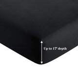 Marina Decoration Ultra Soft Silky Deep Pocket Solid Rayon from Bamboo All Season Bedding Pleated Sheet Set