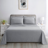 Marina Decoration Ultra Soft Silky Deep Pocket Solid Rayon from Bamboo All Season Bedding Pleated Sheet Set