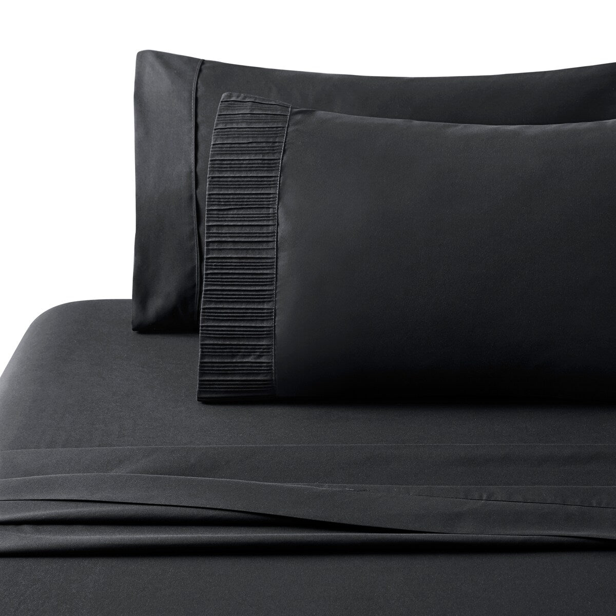 Marina Decoration Ultra Soft Silky Deep Pocket Solid Rayon from Bamboo All Season Bedding Pleated Sheet Set