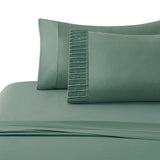 Marina Decoration Ultra Soft Silky Deep Pocket Solid Rayon from Bamboo All Season Bedding Pleated Sheet Set