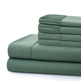 Marina Decoration Ultra Soft Silky Deep Pocket Solid Rayon from Bamboo All Season Bedding Pleated Sheet Set