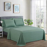 Marina Decoration Ultra Soft Silky Deep Pocket Solid Rayon from Bamboo All Season Bedding Pleated Sheet Set