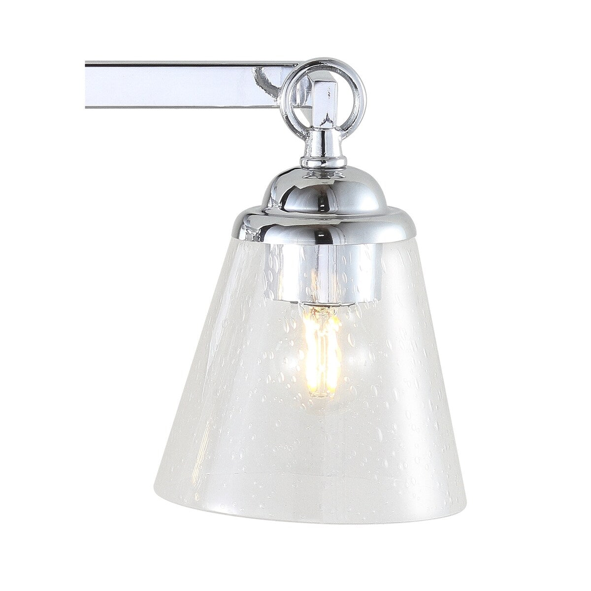 Marion 21" 3-light Hurricane Metal/Glass Vanity Light, Chrome by JONATHAN Y