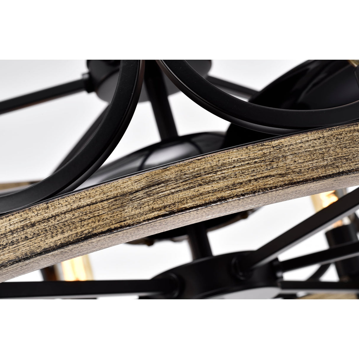 Marion 30-inch 6-light Open Metal Drum Shade Lighted Ceiling Fan