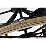 Marion 30-inch 6-light Open Metal Drum Shade Lighted Ceiling Fan