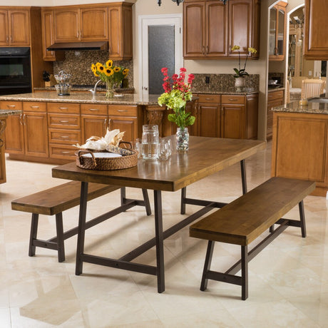 Marion Wood 3-piece Picnic Dining Set by Christopher Knight Home