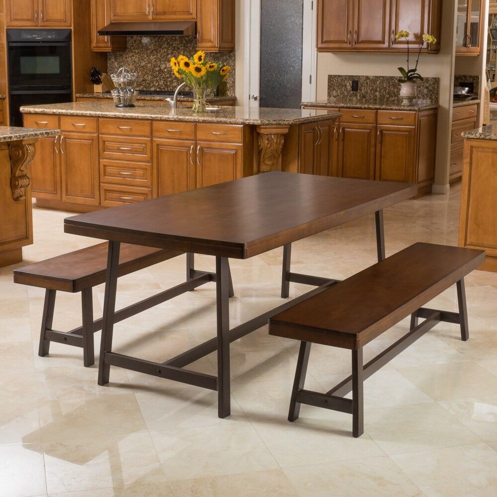 Marion Wood 3-piece Picnic Dining Set by Christopher Knight Home