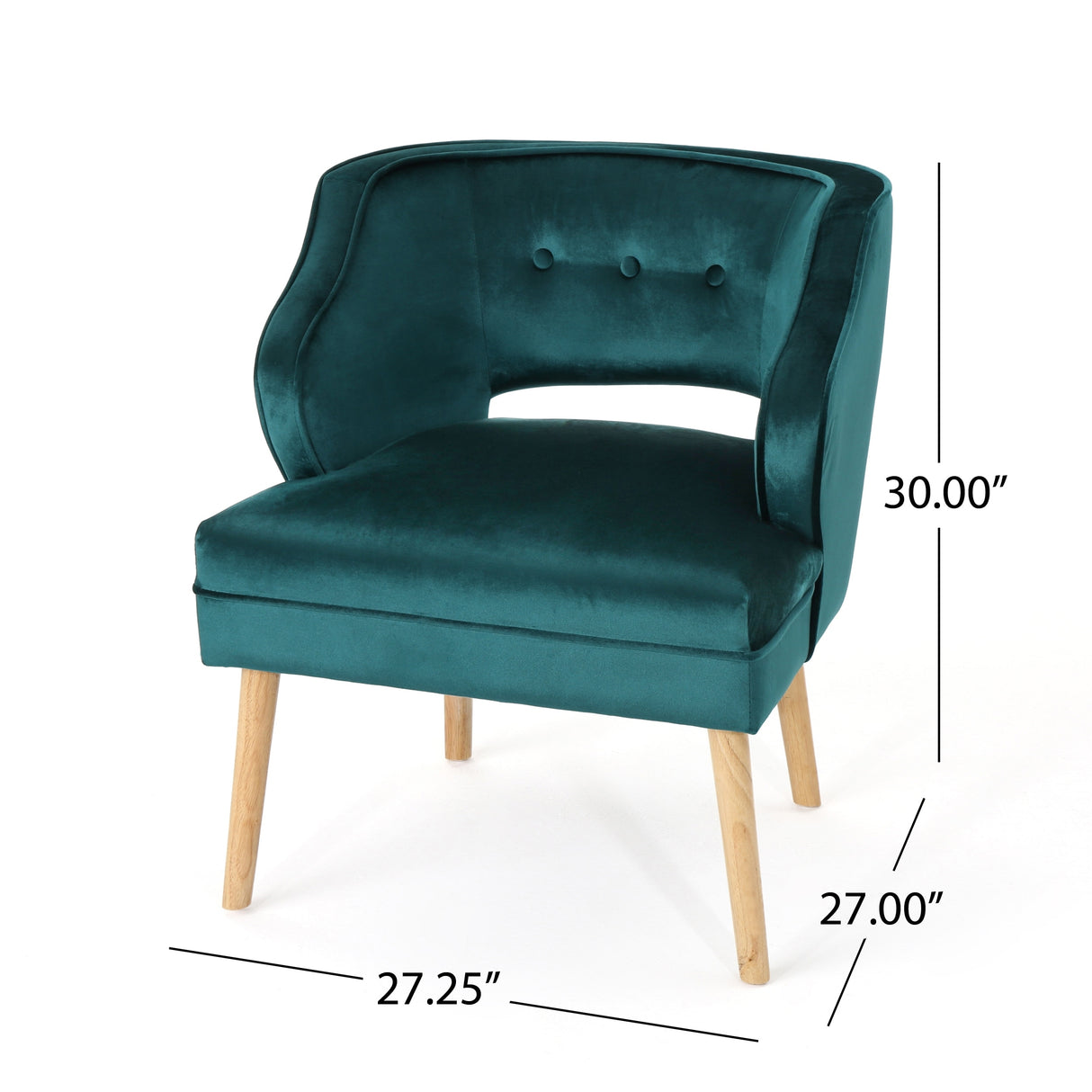 Mariposa Mid-century Velvet Accent Chair by Christopher Knight Home