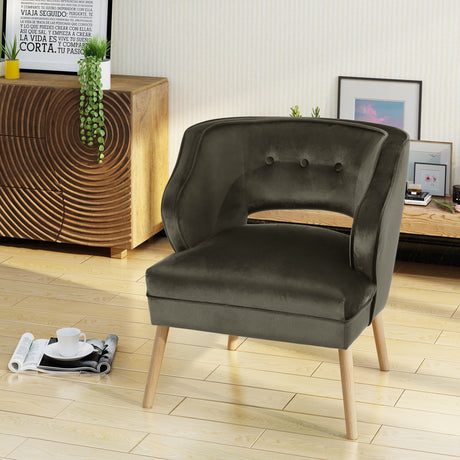 Mariposa Mid-century Velvet Accent Chair by Christopher Knight Home