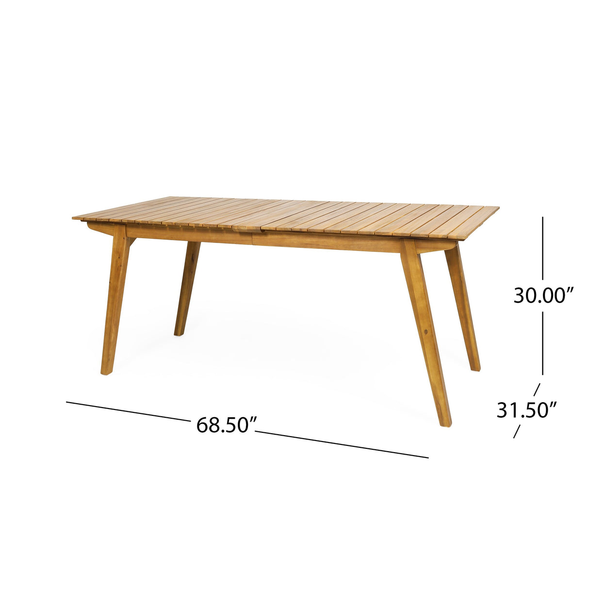 Mariposo Outdoor Rustic Acacia Wood Dining Table by Christopher Knight Home - 68.50" W x 31.50" D x 30.00" H