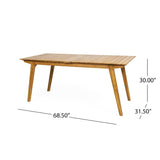 Mariposo Outdoor Rustic Acacia Wood Dining Table by Christopher Knight Home - 68.50" W x 31.50" D x 30.00" H