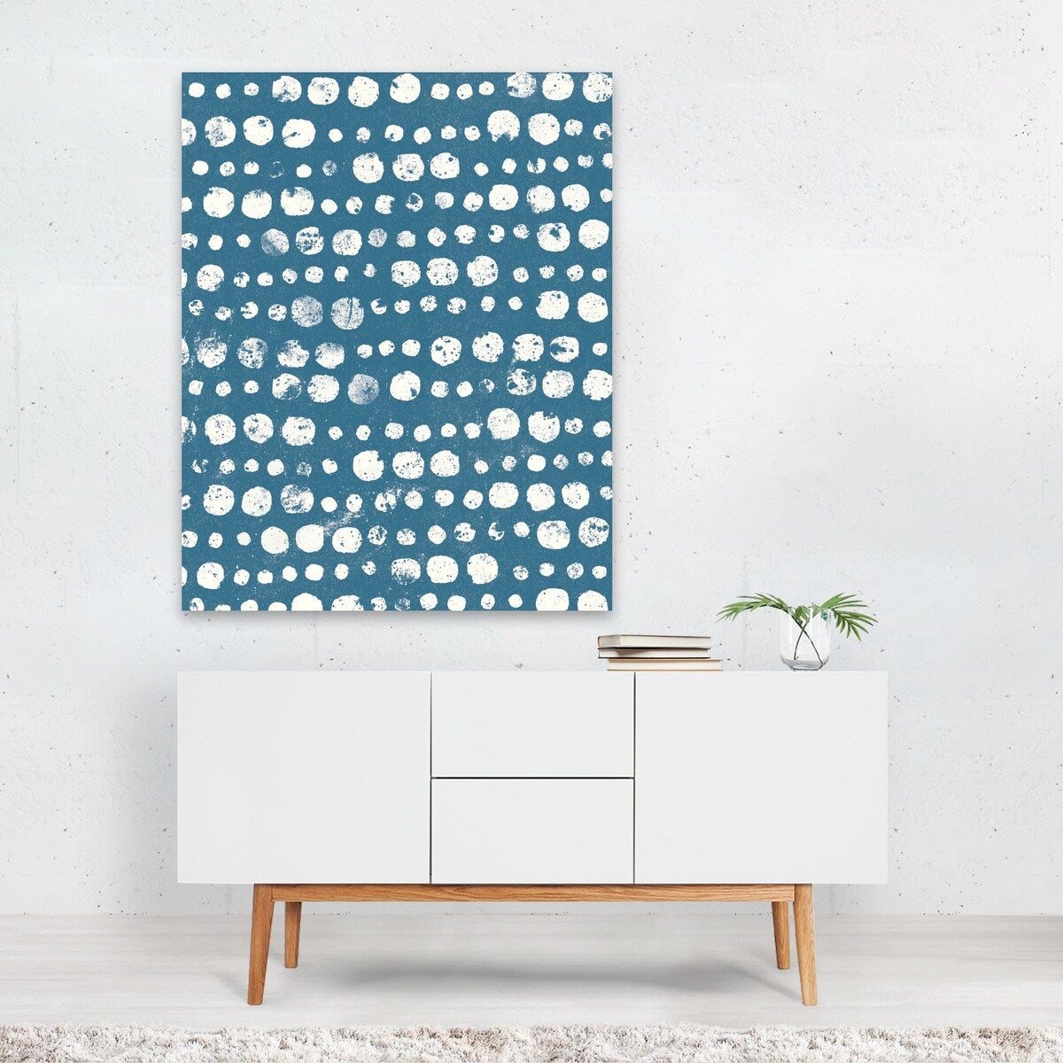 Mark Making Tile Pattern II Light Blue Illustrations Art Print/Poster
