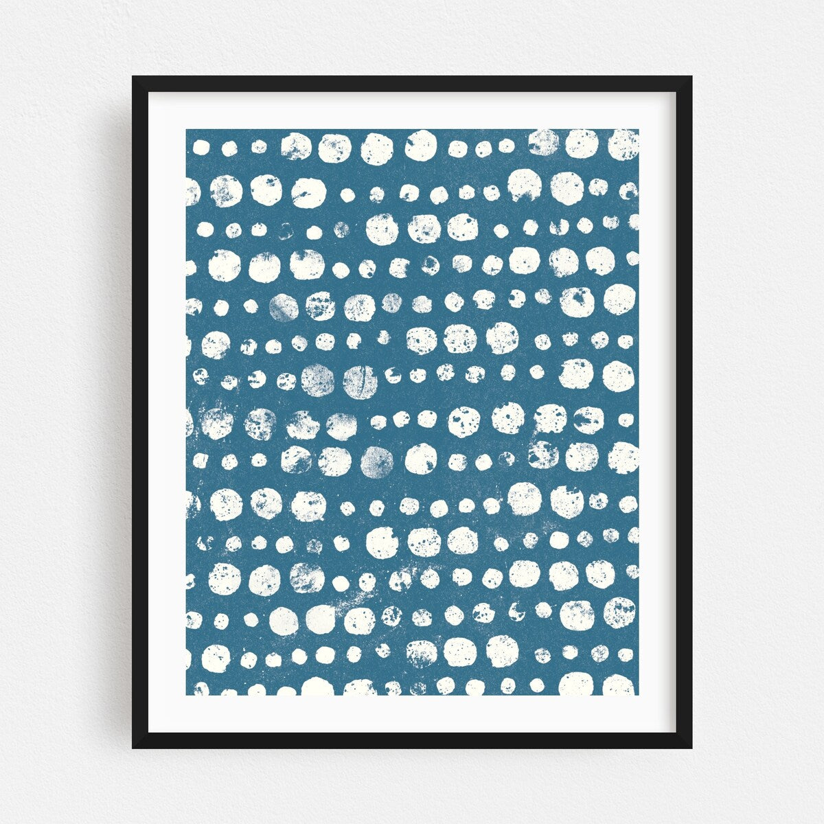 Mark Making Tile Pattern II Light Blue Illustrations Art Print/Poster