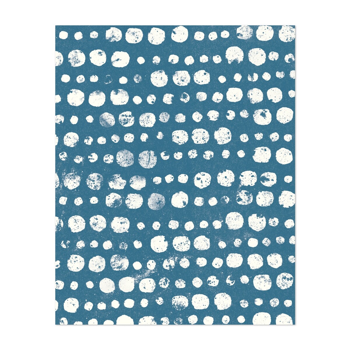 Mark Making Tile Pattern II Light Blue Illustrations Art Print/Poster