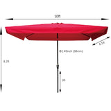Market Patio Umbrella with Crank and Push Button Tilt