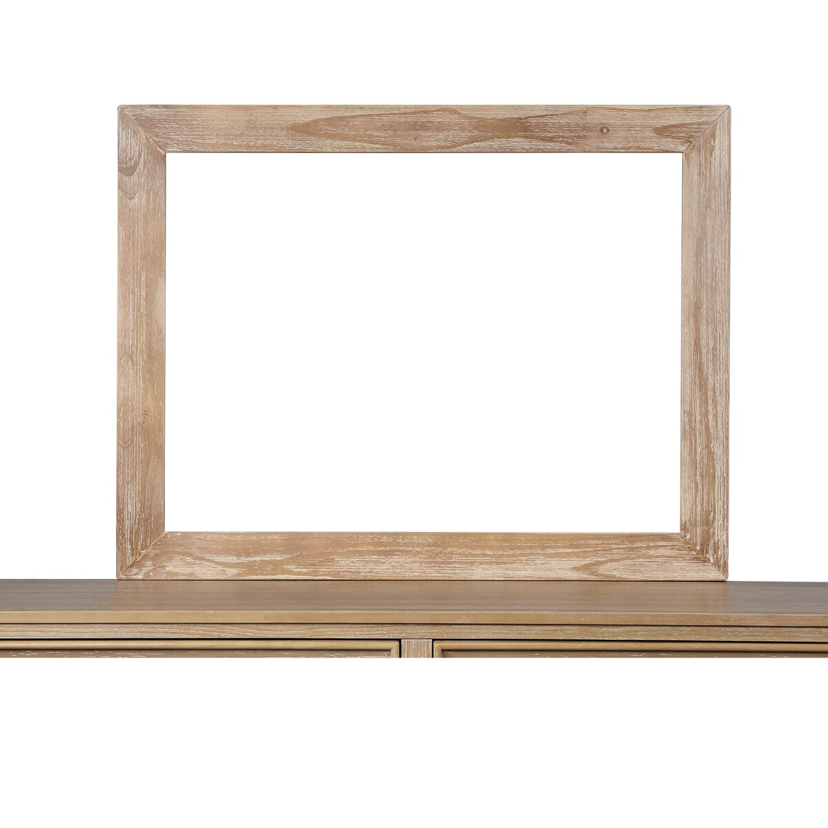 Marla Square Dresser Mirror - Natural/Mocha