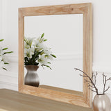 Marla Square Dresser Mirror - Natural/Mocha