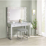 Marlee Upholstered Square Vanity Stool - N/A
