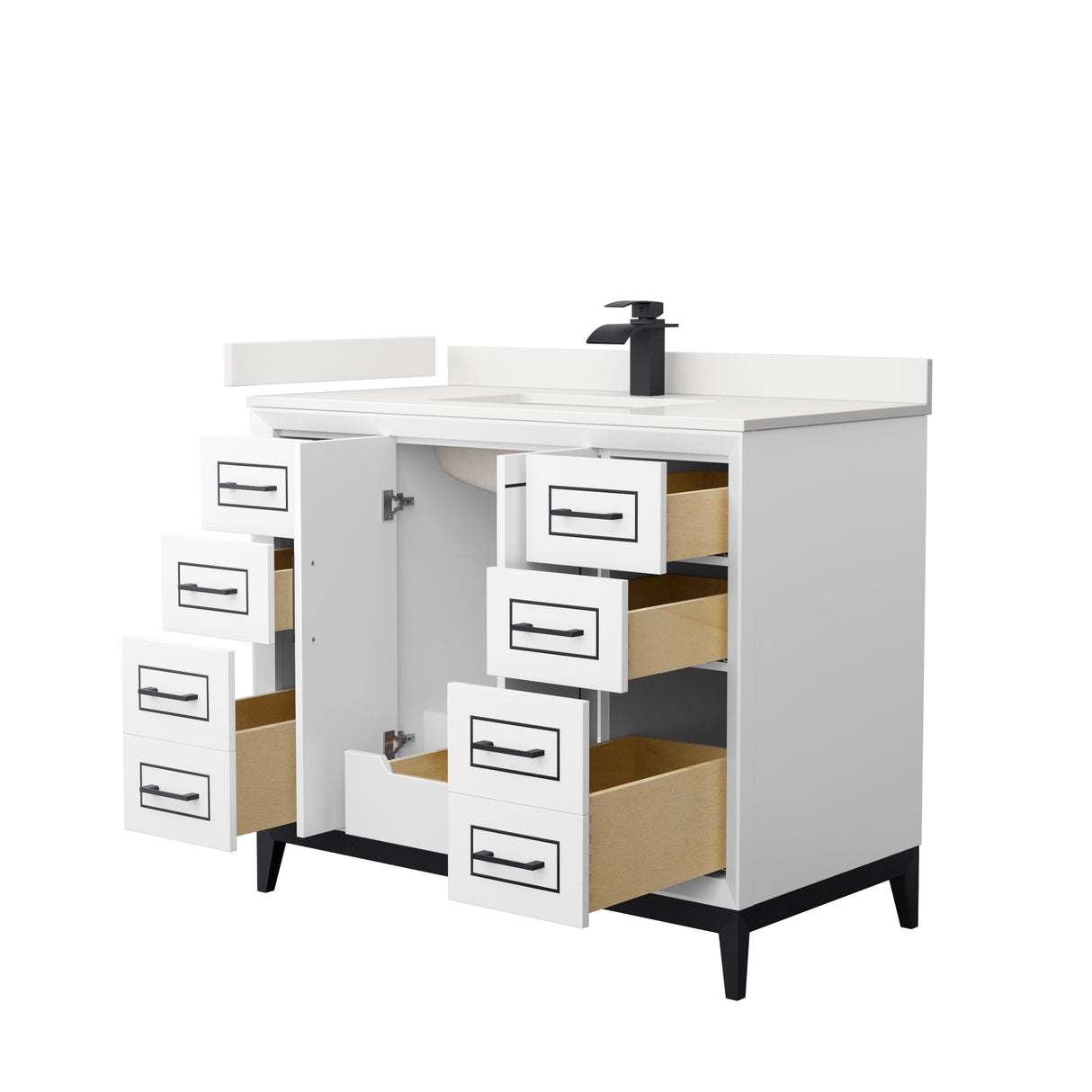 Marlena 42-inch Single Vanity, Quartz Top