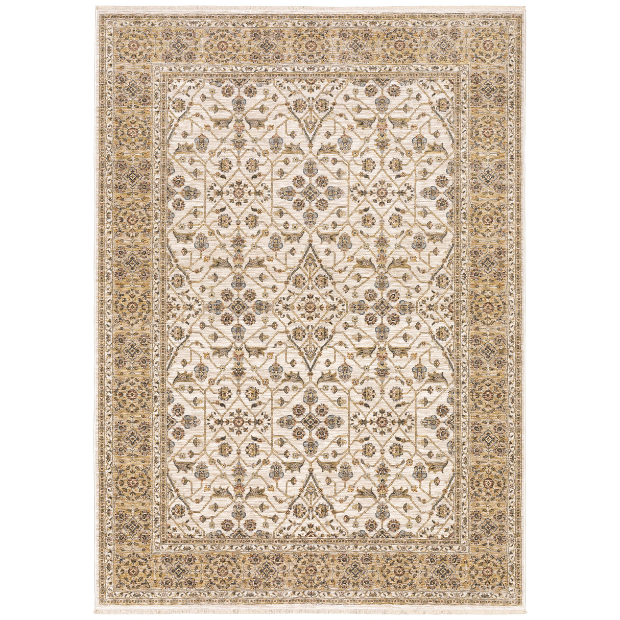 Style Haven Marley Bordered Traditional Fringed Area Rug