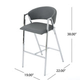 Marlon Modern 28-inch Backed Faux Leather Barstool (Set of 2) by Christopher Knight Home