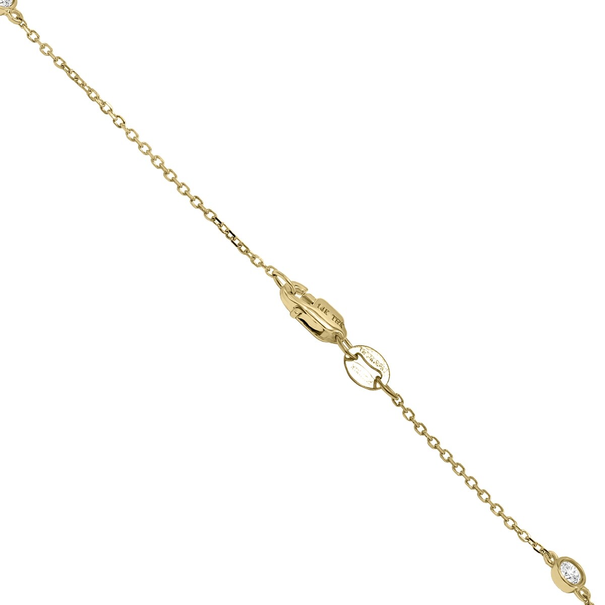 Marquee 1/2 Carat TW Bezel Set Diamond Station Necklace in 14K Yellow Gold
