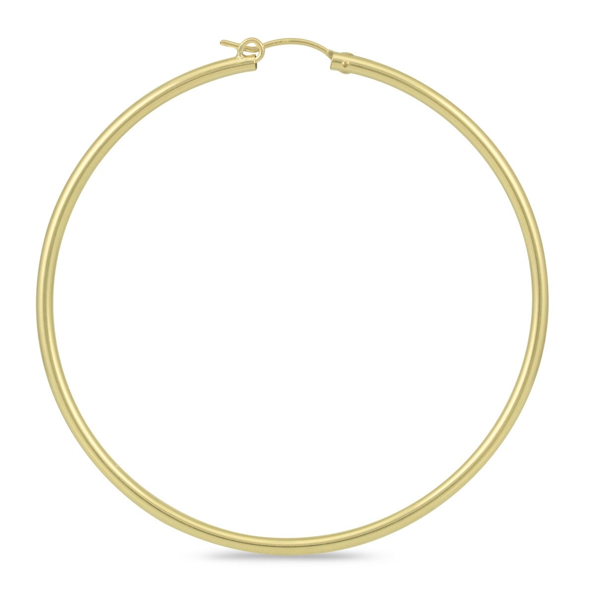 Marquee Jewels 14k Yellow Gold 62-millimeter Filled Hoop Earrings