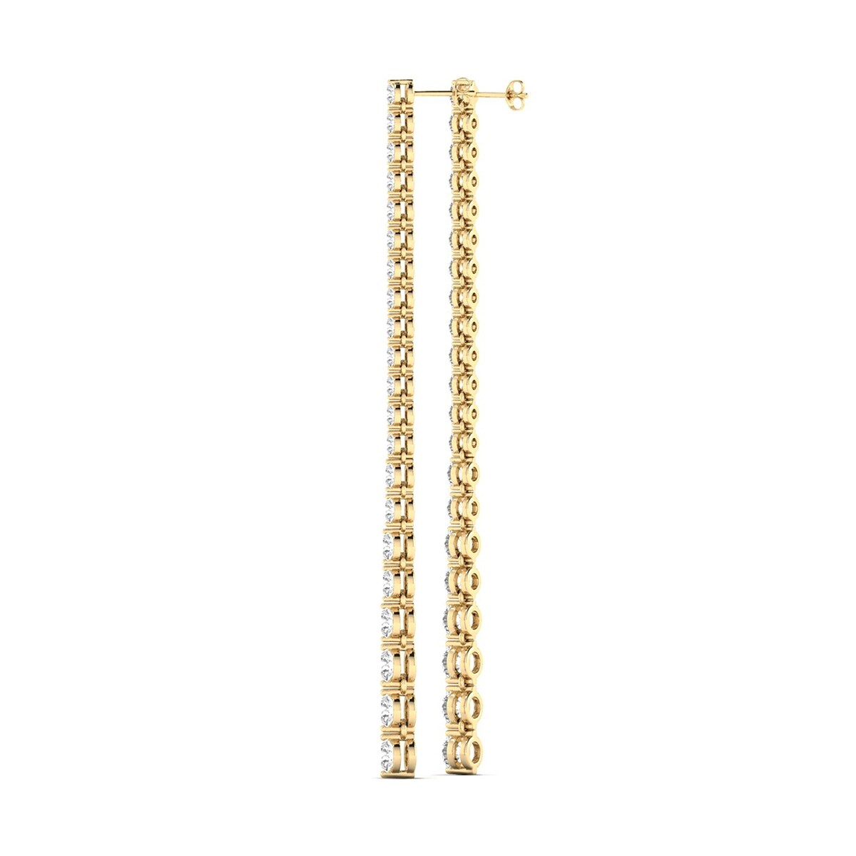 Marquee 2 1/4 CTW Diamond Dangle Earrings in 14K Yellow Gold