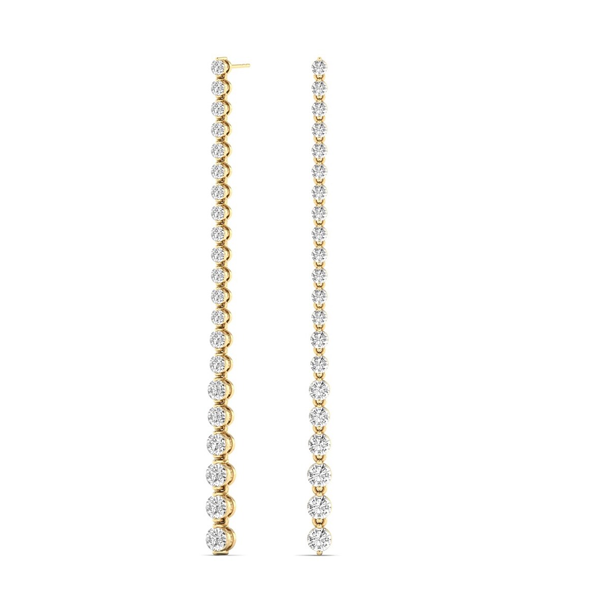 Marquee 2 1/4 CTW Diamond Dangle Earrings in 14K Yellow Gold