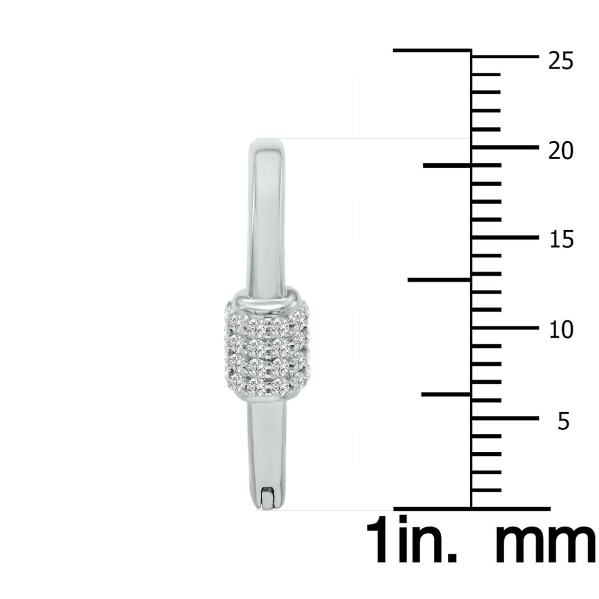 Marquee 3/8 CTW Heart Shape Lab Grown Diamond Huggies Hoop Earrings in 10K White Gold (F-G Color, VS1- VS2 Clarity)
