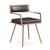 Marquee Mid Century Black Croc Arm Chair (Set of 2)