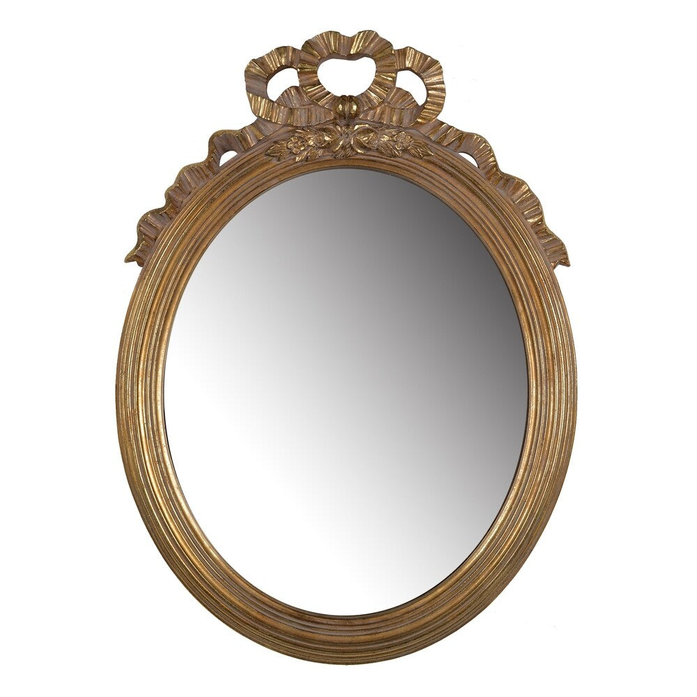 A&B Home Marquis 26-inch Gold Leaf Large Round Mirror