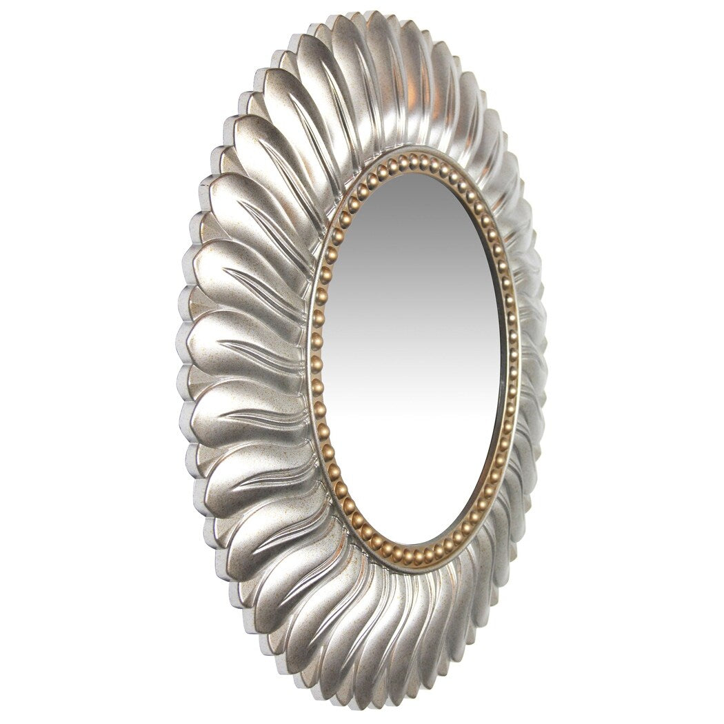 Marseille Gold/Silver Round 21 inch Wall Mirror by Infinity Instruments - 21.5 x 2 x 21.5