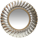 Marseille Gold/Silver Round 21 inch Wall Mirror by Infinity Instruments - 21.5 x 2 x 21.5