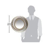 Marseille Gold/Silver Round 21 inch Wall Mirror by Infinity Instruments - 21.5 x 2 x 21.5