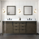 Marsyas Bath Vanity, White Quartz Countertop and Mirrors