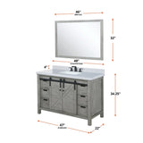 Marsyas Bath Vanity, White Quartz Countertop and Mirrors
