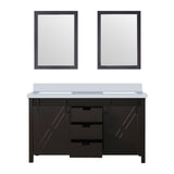 Marsyas Bath Vanity, White Quartz Countertop and Mirrors