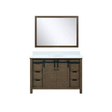 Marsyas Bath Vanity, White Quartz Countertop and Mirrors