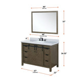 Marsyas Bath Vanity, White Quartz Countertop and Mirrors
