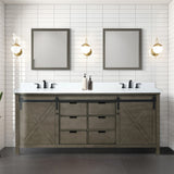 Marsyas Bath Vanity, White Quartz Countertop and Mirrors