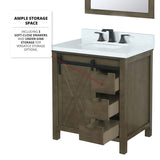 Marsyas Bath Vanity, White Quartz Countertop and Mirrors