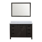 Marsyas Bath Vanity, White Quartz Countertop and Mirrors