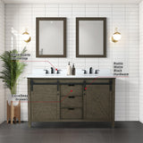 Marsyas Bath Vanity, White Quartz Countertop and Mirrors